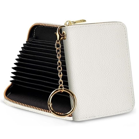White Credit Card Holder RFID Wallet - Picture 1 of 5